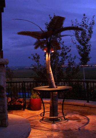 image of a palm tree table